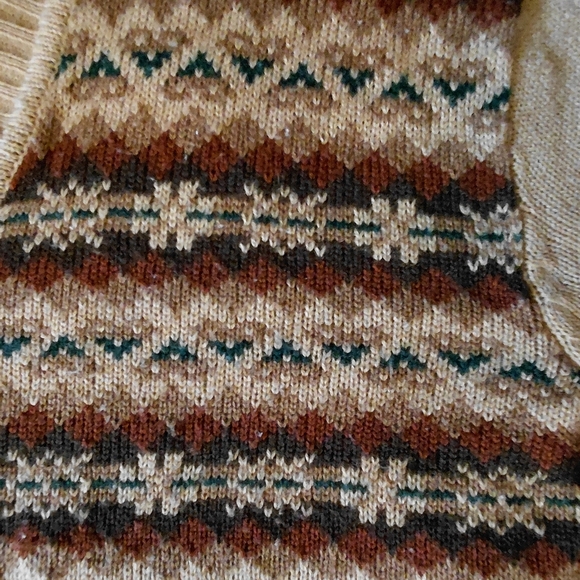 Kennington V-Neck Sweater Fair Isle Vintage - Picture 4 of 9